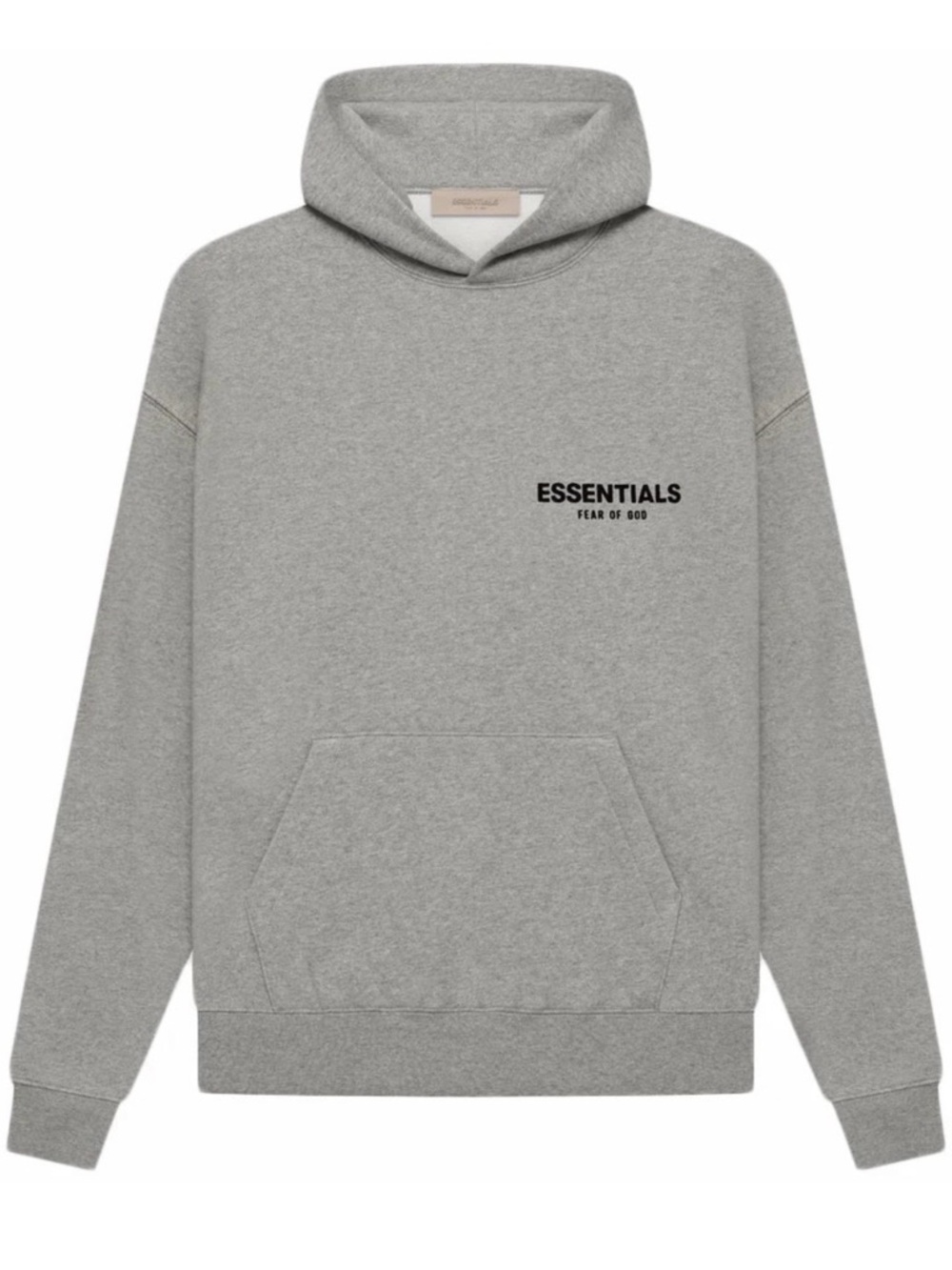 Essentials Men's Dark Oatmeal Pullover Hoodie